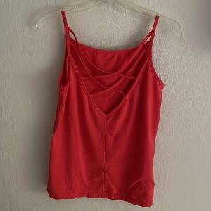 Red Criss-cross Tank Top
